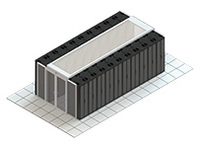 Confinement d'allée froide pour centre de données intelligent Armoire de réseau de rack de serveur de salle informatique modulaire