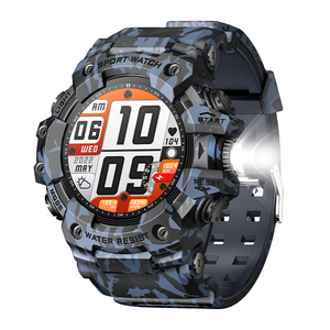 Montre connectée LC21 avec lampe de poche, boussole, écran 1,32 pouces, étanche IP68, moniteur de fréquence cardiaque, tracker de fitness, montre connectée - Product Image 3