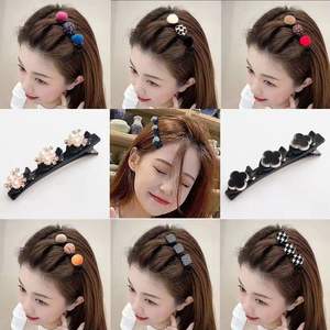 女の子の結婚式の機会のためのプラスチック製デイジーヘアピンヘアクリップ編組ヘアクリップ環境に優しい防水かわいい漫画 - Product Image 3