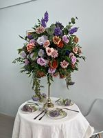 Centre de table de mariage, arrangement floral de roses, de callas et d'hortensias, boule de fleurs artificielles pour la décoration de mariage