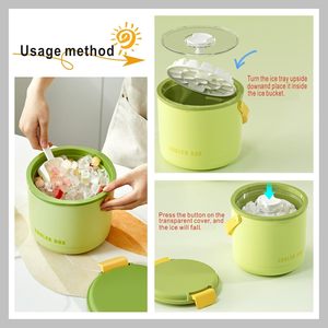 Été DIY Ice Block moule Set de 2 réfrigérateurs 64 plateaux à glaçons en plastique avec couvercle et poubelle - Product Image 4
