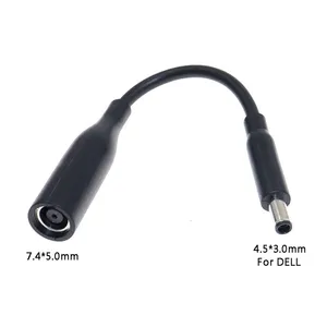 DC Power Cord Cable Charger Laptop Adapter 7.4*5.0mm Female to 4.5*3.0mm Central Pin Male Plug Connector for Dell Laptop