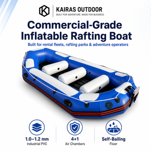 Bateau de <span class=keywords><strong>rafting</strong></span> gonflable robuste à vidange automatique en PVC pour opérations de location commerciale - Product Image 1