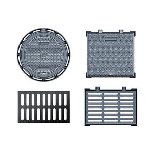 Copertura per tombino quadrata in ferro duttile per applicazioni di servizi di colata di acque reflue e acqua piovana - Product Image 4