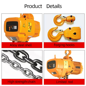 1 tonelada, 2 toneladas, 3 toneladas, 5 toneladas, fabricación china, polipasto de cadena eléctrico con gancho - Product Image 4