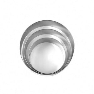 3-Piece Stainless Steel Mousse Ring Cake Mold Home DIY Kitchen Baking Tools Food Grade Packaged in Metal Bag MOQ 5 PC - Product Image 1