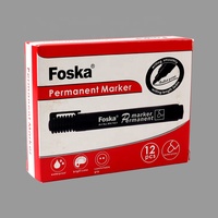 Foska Stylo à encre étanche à l'eau Baril en plastique Pop Bullet Point Marqueur permanent Set Noir