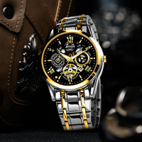 Echte Herren-Quarzuhr mit Metallarmband, 30M Wasserdicht, 39mm Analog-Zifferblatt, 9mm Gehäusedicke, Datumsanzeige, Leuchtzeiger, Business-Stil