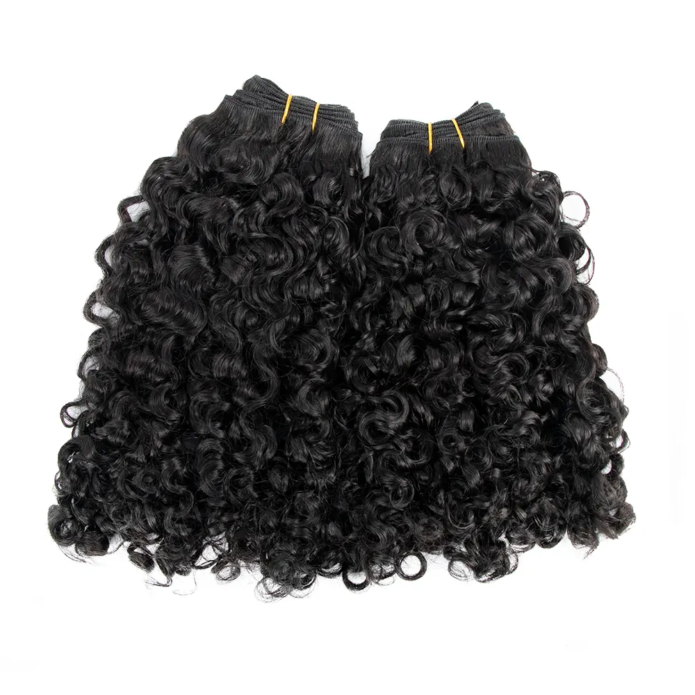 Vendor atacado de cabelo encaracolado cacheado, cabelo brasileiro virgem cru para mulheres negras