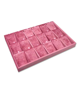 Superior Quality Pink <b>Necklace</b> Display Organizer Luxury Stackable Velvet Jewelry Trays for <b>Ring</b> Bracelets <b>Necklace</b> Display Trays - Product Image 3