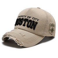 Nouvelle casquette de baseball en denim pur coton personnalisée avec lettres perforées sur le côté, casquette souple pour femme, style décontracté, casquette bec de canard, chapeau de soleil
