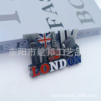 Autocollants de réfrigérateur en métal, souvenirs touristiques européens, drapeau britannique, soldats de Londres, bus britannique, autocollants de réfrigérateur en alliage de zinc
