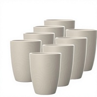 Ensemble de tasses en paille de blé, 8 pièces, réutilisables, 12 oz, incassables, petites tasses à boire, compatibles micro-ondes, lave-vaisselle et congélateur