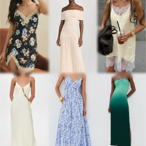 Vestido de Encaje con Volantes de Alta Calidad al por Mayor de Corea del Sur, Primavera-Verano 2025, Vestido <span class=keywords><strong>Elegante</strong></span> con Mangas Abullonadas para Mujer - Product Image 2
