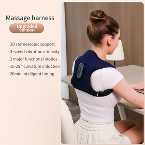 Corrector de postura ajustable hombro postura Brace masajeador de hombro eléctrico portátil compresa caliente cinturón de masaje de espalda - Product Image 5