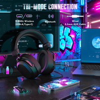 Headset Gaming Nirkabel Attack Shark L30PRO Quad-Mode 2.4GHz/BT/3.5mm AUX Type-C RGB dengan Peredam Kebisingan Aktif untuk PC
