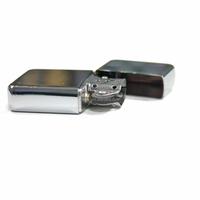 Briquet en acier inoxydable classique Topjlh pour sublimation, vierge, à couvercle rabattable, personnalisable avec logo par transfert thermique