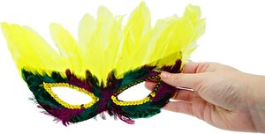 Máscaras de Mardi Gras DMAAI al por Mayor con Plumas Coloridas para Adultos, Hombres y Mujeres, Máscara de Carnaval para Disfraces y Fiestas de Máscaras - Product Image 6