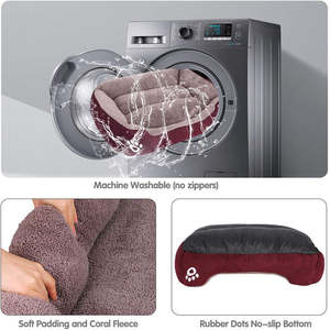 Cama para Perro Rectangular de Lujo, Moderna, de Piel Sintética, Impermeable, con Estampado, Ultra Suave, Lavable, de Fibra, para Todas las Estaciones - Product Image 5