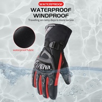 Gants de moto coupe-vent et étanches, gants pour motocycliste homme, gants de conduite compatibles écran tactile, gants de moto et de motocross pour l’hiver