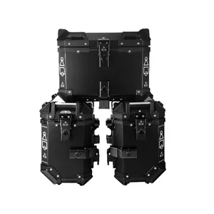 ビッグサイズ46LモーターアルミニウムスーツケースユニバーサルBMW1200GS用ブラケット付きカハラテラルデラモトシクレタオートバイサイドボックス