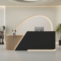 Nouveauté : mobilier de bureau moderne et luxueux, bureau de réception haut de gamme, multicolores, imperméable, facile à nettoyer, pour le hall d'accueil du bureau