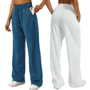 กางเกงฮาเร็มสำหรับผู้หญิงกางเกงฟิตเนสฮาเร็มแบบรูดเอวหลวมกลางนุ่มใส่สบายแห้งเร็วระบายอากาศได้ดี - Product Image 1