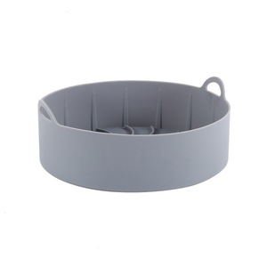 Silicone Air Fryer Bowl Double Handle Non Stick Reusable Baking Utensil Oven Safe Gray 2023Y - Product Image 3