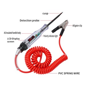 Kiểm tra ánh sáng ô tô 3-48V kỹ thuật số dẫn mạch thử nghiệm với điện áp hiển thị điện thử nghiệm bút với mở rộng mùa xuân dây - Product Image 4