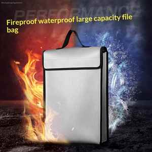 Bolsa de Almacenamiento de Archivos Ignífuga e Impermeable, Gran Capacidad, para Documentos de Seguro, Efectivo, Certificados de Propiedad, Formato A4 - Product Image 1