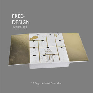 Caja de Calendario de Adviento Personalizable de Papel de Arte con Acabado Mate y Bajo MOQ para Regalos de Cuidado de la Piel, Champú, Crema Facial y UV - Product Image 2