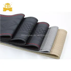 Hand sewing stitching steering wheel cover fiber leather factory outlet steering wheel covers