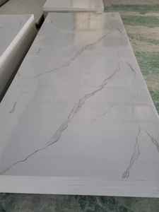 防水、耐火性、取り付けやすい1220*2800 mmインテリア装飾高光沢PVC大理石シート2024新しいデザイン - Product Image 5