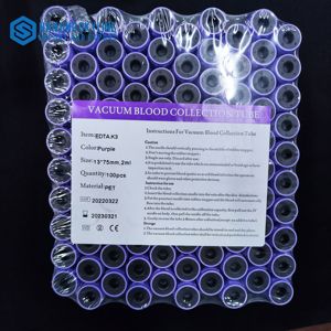 Tubos de teste edta de plástico 10ml, sistema de sangue a vácuo
