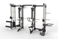 Cage de musculation robuste, rack à squats multifonction avec croisement de câbles, équipement d'entraînement de force pour salle de sport commerciale et usage domestique
