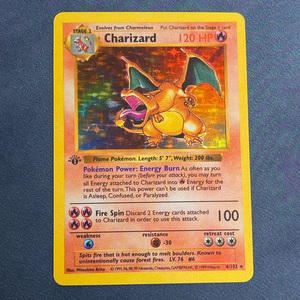 Carte Orica imprimée sur mesure en gros, style Proxy anglais rétro, avec feuille holographique, Dragon de feu, Pokémon, pour jeu de société anime - Product Image 2