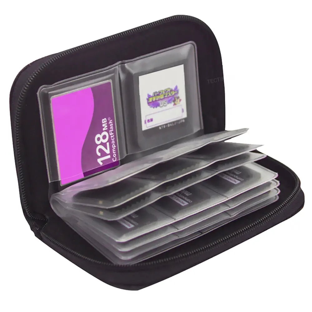 메모리 카드 스토리지 운반 케이스 홀더 18 슬롯 + 4 슬롯 CF/SD/SDHC/MS/DS 3DS 게임 액세서리 SD 카드 파우치 가방
