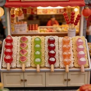 Miniature di Frutta Candita Simulata: Bacche, Fragole, Arance e Fichi in Resina, Accessori per Frigorifero, Giocattoli Alimentari in Miniatura - Product Image 1