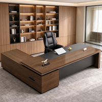 Nouveau bureau de direction moderne de luxe en bois massif verni blanc, bureau de réception