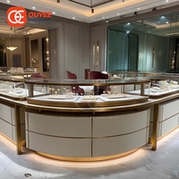 Vitrine contemporaine en verre trempé pour bijoux, présentoir de bijoux pour magasin de diamants, présentoir de bijoux