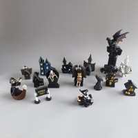 Micro-paysages style campagnard américain, artisanat en résine pour Halloween, accessoires DIY, panneaux de stationnement et décorations de bureau