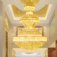 Lustre en cristal de luxe de grande taille suspension suspendue
