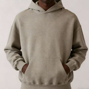 Felpa con Cappuccio da Uomo 350gsm 450gsm 480gsm 500gsm Personalizzabile Ecologica Riciclata in Spugna Francese 100% Cotone GOD - Product Image 3