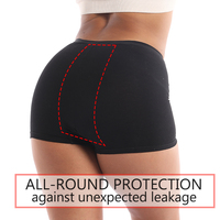 Prix de gros Boxer 4 couches culotte menstruelle flux lourd protection complète sous-vêtements d'incontinence Culotte Menstruelle logo sans couture