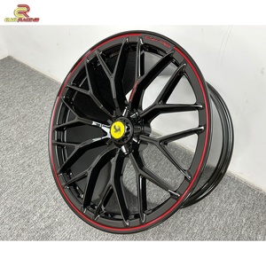 ปรับแต่งล้อแม็กซ์สีดำขอบแดง อลูมิเนียมอัลลอยด์ สำหรับรถยนต์ ขนาด 19 นิ้ว 20 นิ้ว 21 นิ้ว 22 นิ้ว 23 นิ้ว สำหรับ Ferrari 488 - Product Image 2