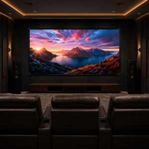 Écran de projection fixe à cadre ultra fin, contraste élevé, blanc mat, montage mural, cinéma maison sans électricité, 4K - Product Image 4