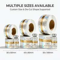 Etiquetas Personalizadas para Frascos de Vidrio con Impresión UV, Resistentes al Agua, de 3 ml, 5 ml y 10 ml, para Péptidos