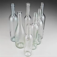 Bouteilles en verre noir personnalisées de 250 ml, 500 ml, 750 ml, 1000 ml avec bouchons en liège et étiquettes sérigraphiées pour vin, vodka, Baijiu