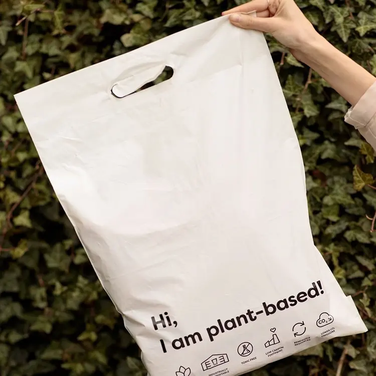 カスタム持続可能な堆肥化可能な生分解性郵便Eコマース衣類包装メールメーラー宅配便梱包配送バッグ