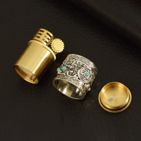 Laiton Vintage briquet Mini essence kérosène meule essence huile Unique allume-cigare réutilisable métal allumeur pour hommes
